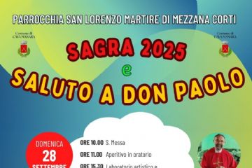Sagra di Mezzana Corti - Saluto a Don Paolo